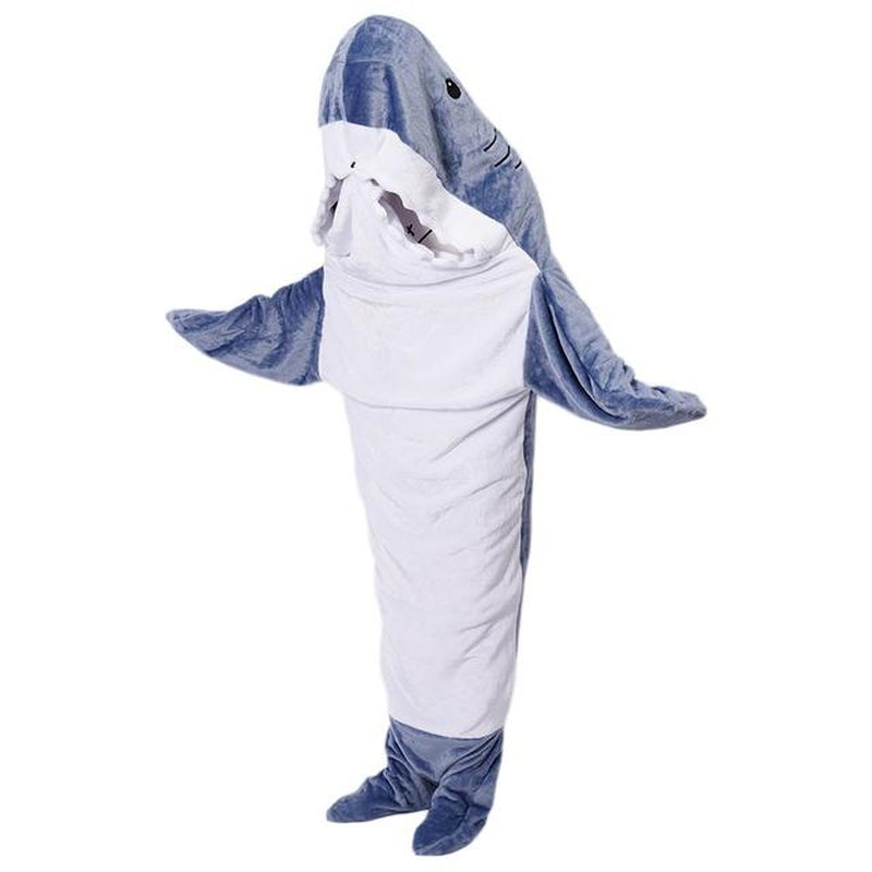 Cartoon Shark Sleeping Bag Pajamas Office Nap Shark Blanket Karakal High Quality Fabric Mermaid Shawl Blanket for Children Adult