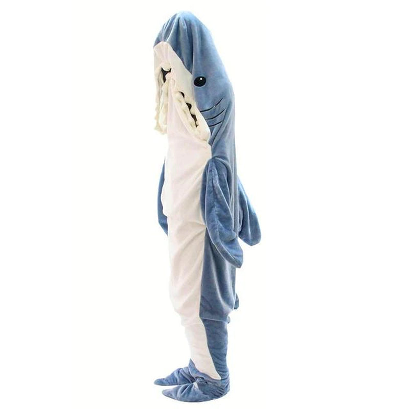 Cartoon Shark Sleeping Bag Pajamas Office Nap Shark Blanket Karakal High Quality Fabric Mermaid Shawl Blanket for Children Adult